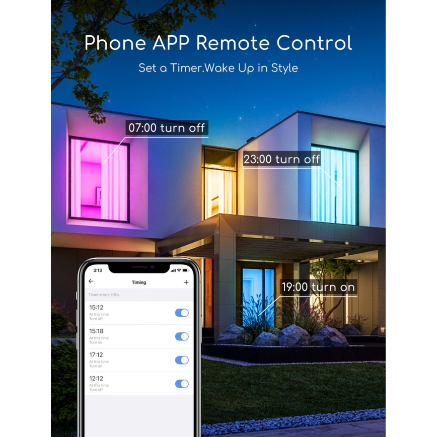 Aigostar - Світильник стельовий світлодіодний RGBW з димером 18 Вт/230 В, діаметр 34 см, Wi-Fi