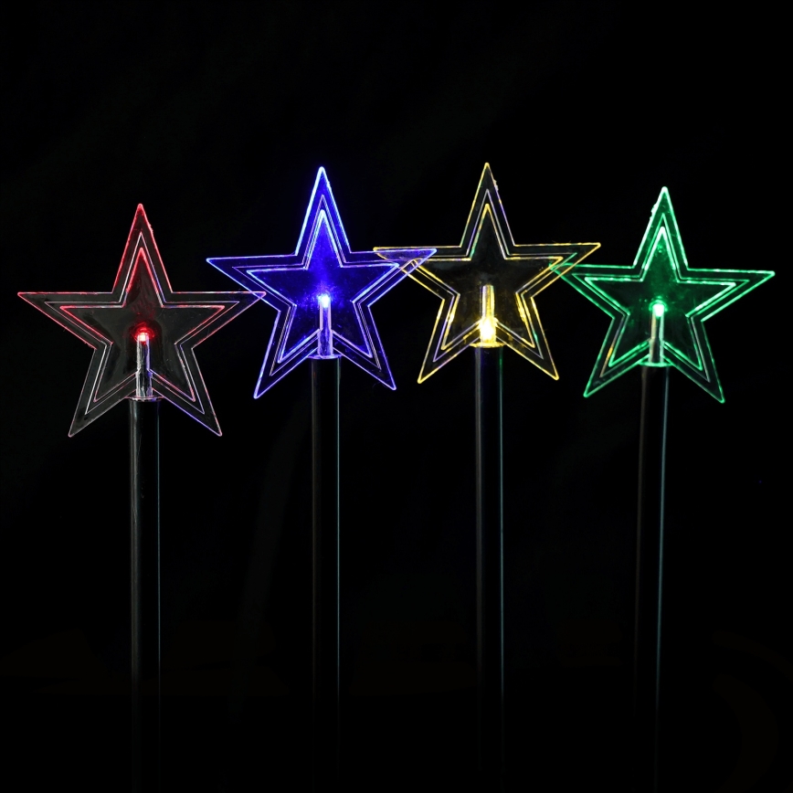 Aigostar - LED RGBY солнечный рождественский светильник 5xLED/1,2V/8 режимов 1m IP65 800mAh звёзды