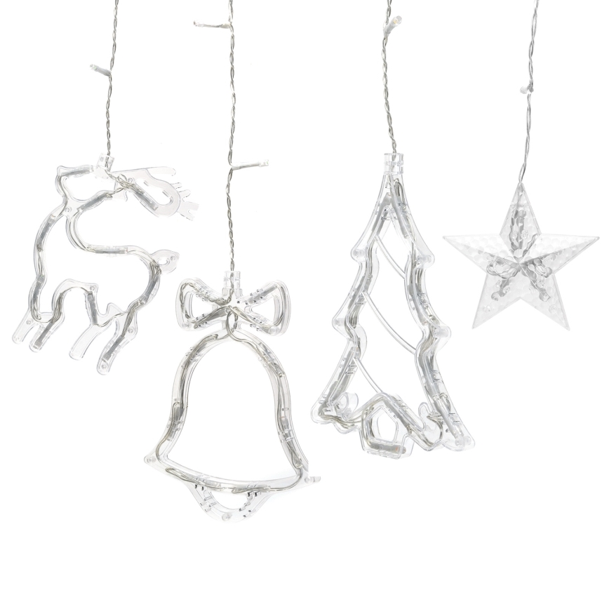 Aigostar - Светодиодная RGBY уличная рождественская гирлянда 120 светодиодов/8 режимов 3x0,6 м IP44 многоцветная + пульт дистанционного управления