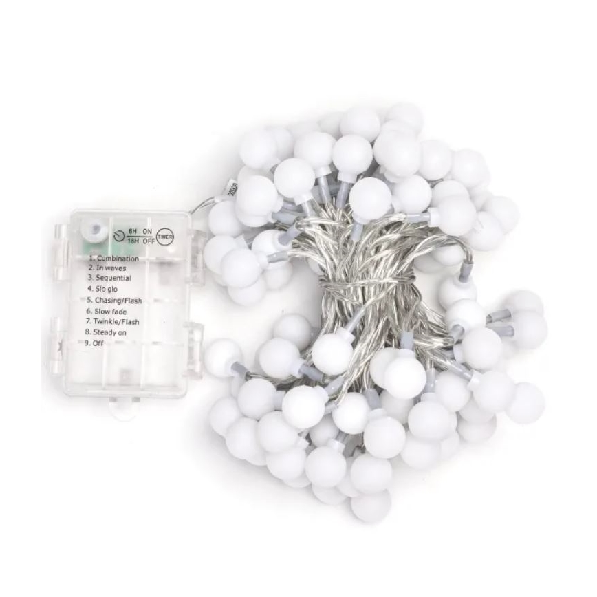 Aigostar - LED RGBY Вуличний різдвяна гірлянда 100xLED/3xAA/8 функцій 10,3 м IP44
