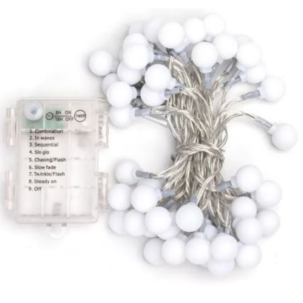 Aigostar - LED RGBY Вуличний різдвяна гірлянда 50xLED/3xAA/8 функцій 5,3 м IP44