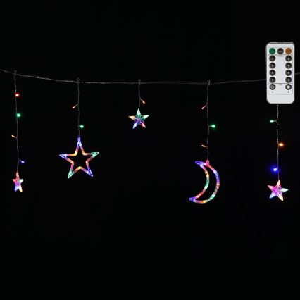 Aigostar - LED RGBY Зовнішня різдвяна гірлянда 120xLED/8 функцій 3x0,6m IP44 мультиколірна + дистанційне керування