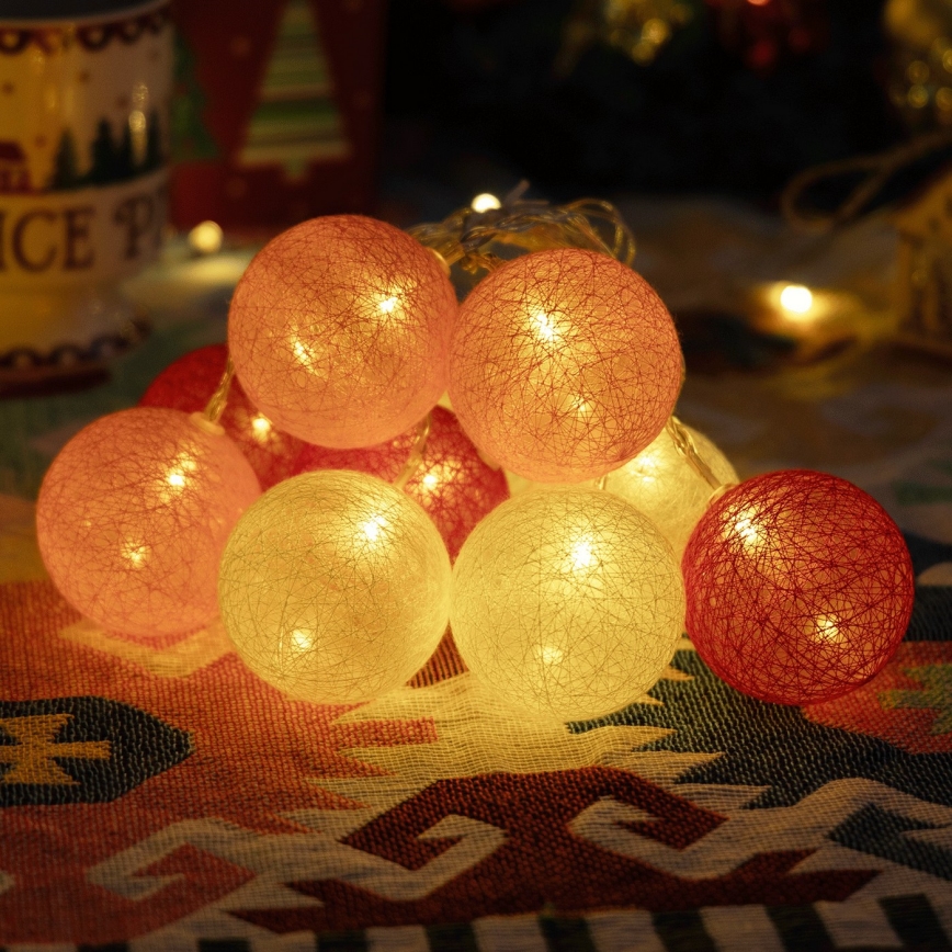 Aigostar - LED різдвяна гірлянда 10xLED/3xAA 2 м тепле біле