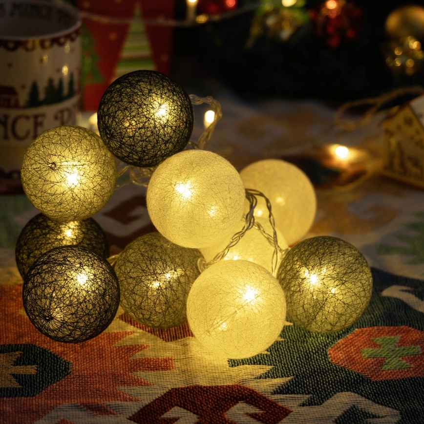 Aigostar - LED Різдвяна гірлянда 10xLED/3xAA 2m тепла біла