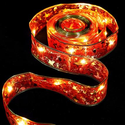 Айґостар - світлодіодна різдвяна гірлянда 20 світлодіодів (живлення 3×AA), 2 м, тепле біле та червоне