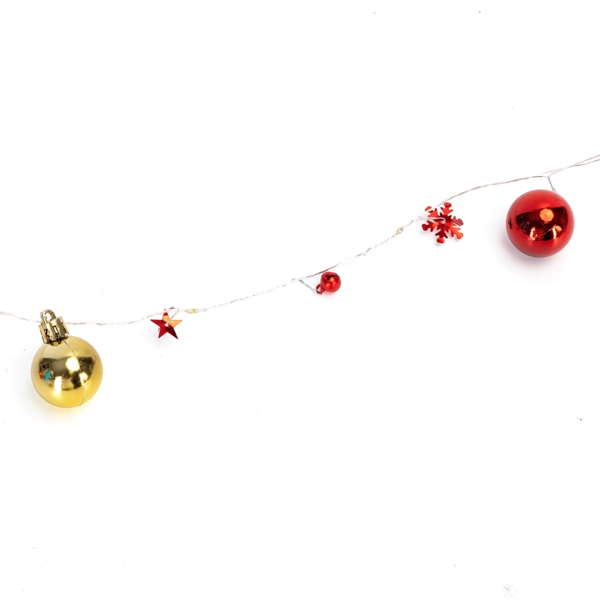 Aigostar - LED різдвяна гірлянда 20xLED/3xAA 2m тепле біле