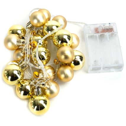 Aigostar - LED різдвяна гірлянда 20xLED/3xAA 2 м тепле біле світло