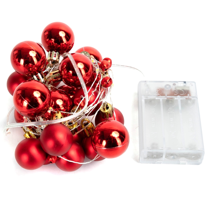 Aigostar - LED різдвяна гірлянда 20xLED/3xAA 2m теплий білий