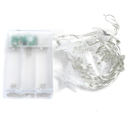 Aigostar - LED Різдвяна гірлянда 20xLED/3xAA 3,3m зірки