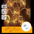 Aigostar - LED різдвяна гірлянда 20xLED/3xAA 3m тепла біла Santa Claus