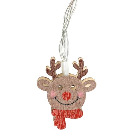 Aigostar - LED різдвяна гірлянда 20xLED/3xAA 3m теплий білий олень