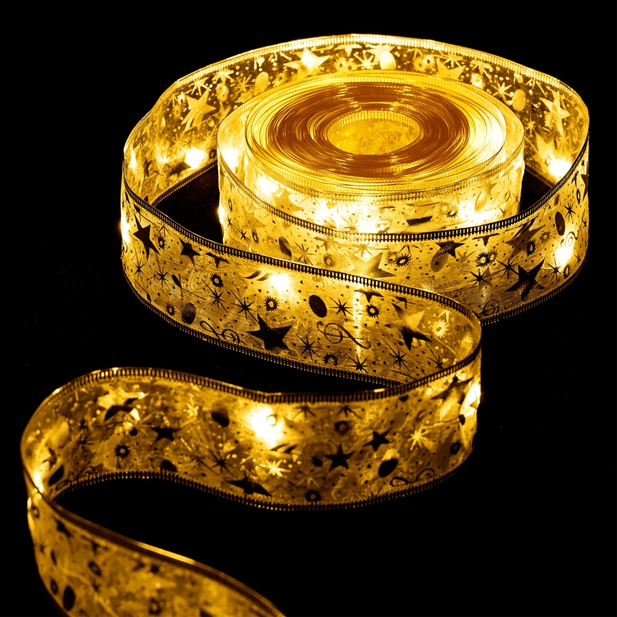 Aigostar - LED різдвяна гірлянда 50xLED/3xAA 5m тепле біле світло, золота