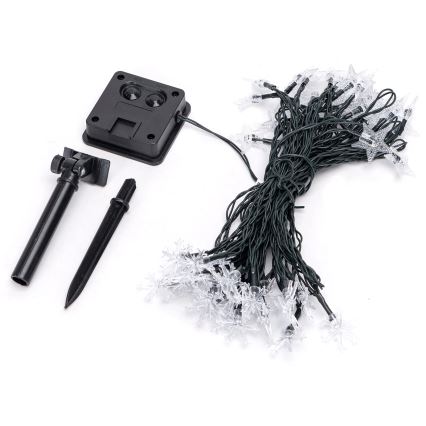 Aigostar - LED Різдвяна гірлянда на сонячній батареї 50xLED/8 функцій 12м 800mAh IP65 теплий білий