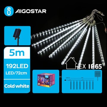 Aigostar - LED Різдвяна гірлянда на сонячній батареї 192xLED/8 м IP65 холодний білий