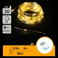 Aigostar - LED рождественская гирлянда 20xLED/3xAA 2,3 м тёплый белый