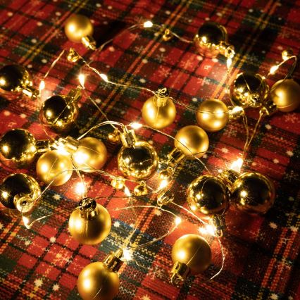 Aigostar - LED-гирлянда рождественская 20xLED/3xAA 2 m тёплый белый