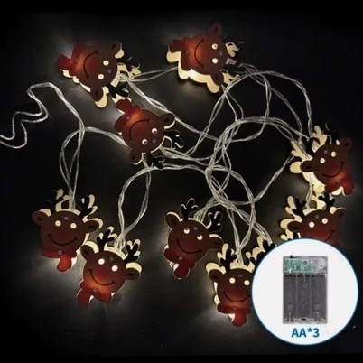Aigostar - LED Рождественская гирлянда 20xLED/3xAA 3m тёплая белая олень