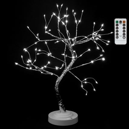 Aigostar - LED рождественское украшение, 108xLED, питание 3xAA, 8 режимов, 45 см, холодный белый свет