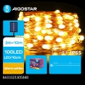 Aigostar - LED солнечная гирлянда 100xLED/8 режимов 12m 800 mAh IP65 тёплый белый