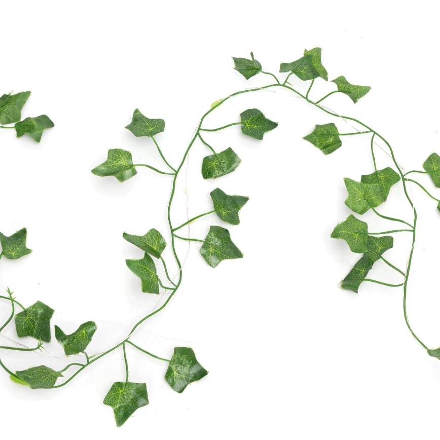 Aigostar - Светодиодная солнечная гирлянда 50xLED/7м IP65 300 мАч тёплый белый плющ