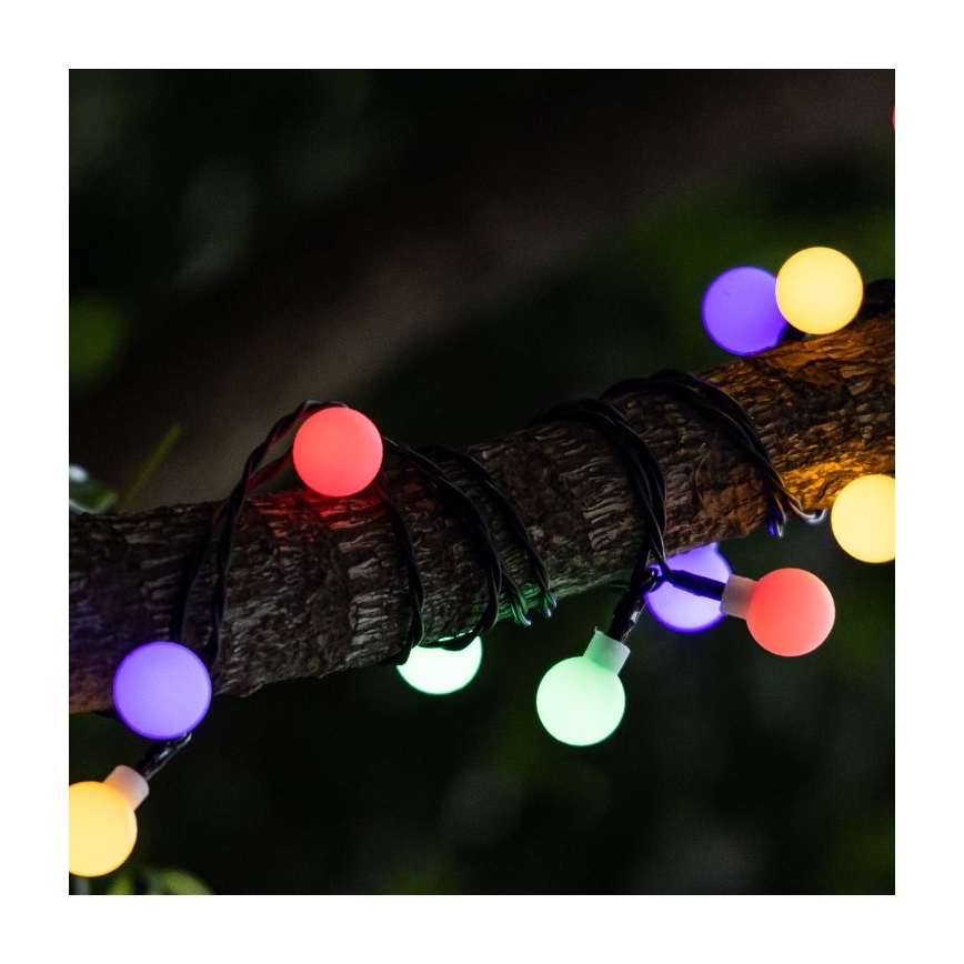 Aigostar - Светодиодная солнечная декоративная гирлянда 50xLED/8 режимов 12 м IP65 800 мАч многоцветная