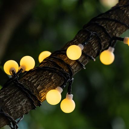 Aigostar - Светодиодная солнечная декоративная гирлянда 50xLED/8 режимов 12 м IP65 800 мАч тёплый белый