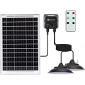 Aigostar - LED солнечная люстра с датчиком 2xLED/35W/12V 6000 mAh 6500K диам. 15 см + пульт дистанционного управления