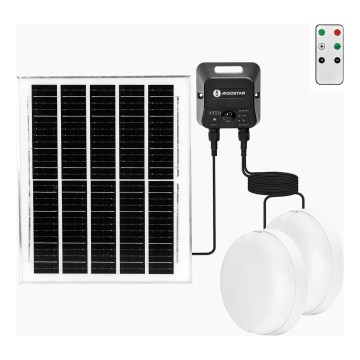 Aigostar - LED солнечный потолочный светильник с датчиком 2xLED/70W/3,7V 12000 mAh IP65 + пульт дистанционного управления