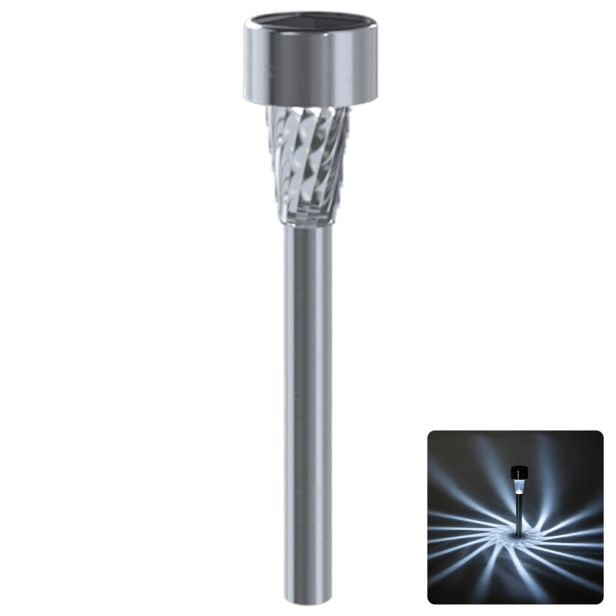 Aigostar - LED солнечный светильник LED/2V IP44 40 mAh матовый хром