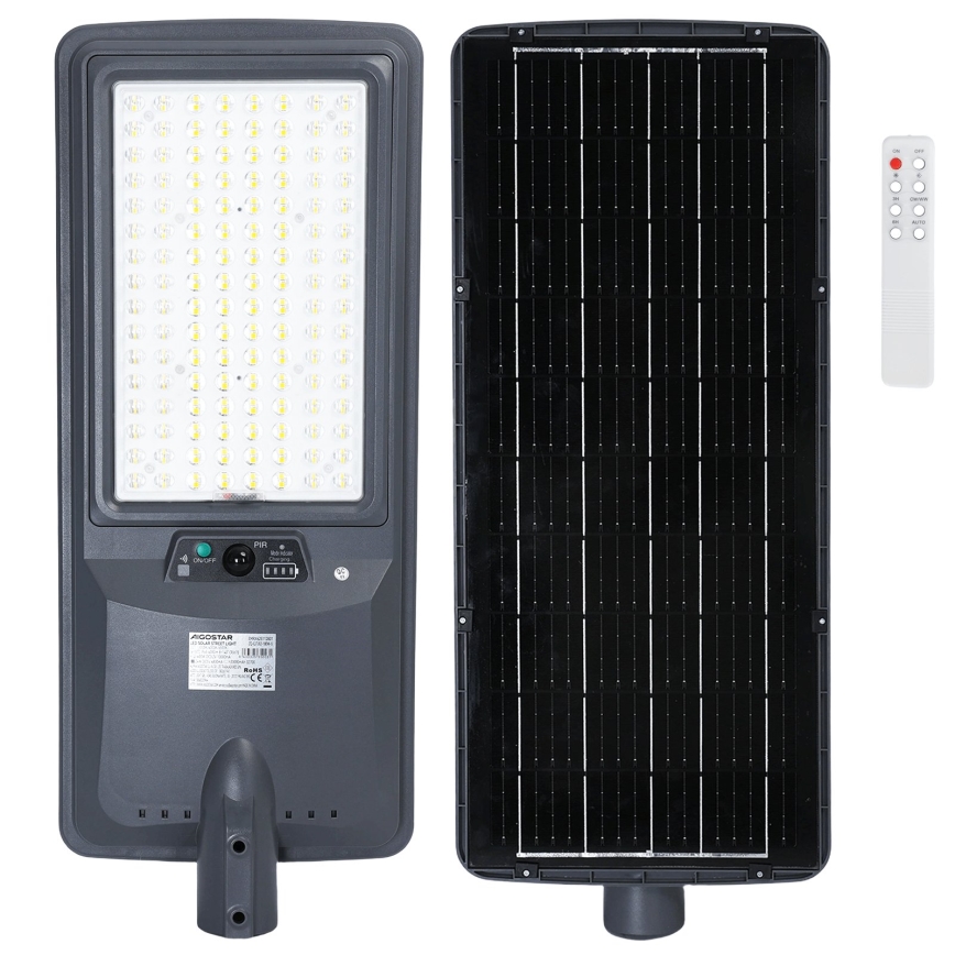 Aigostar - Светодиодный солнечный уличный фонарь с датчиком LED/400W/3,2V 4800mAh + пульт дистанционного управления