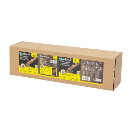 Aigostar - Светодиодный солнечный рождественский светильник LED/0,054W/1,2V 1м IP65 теплый белый