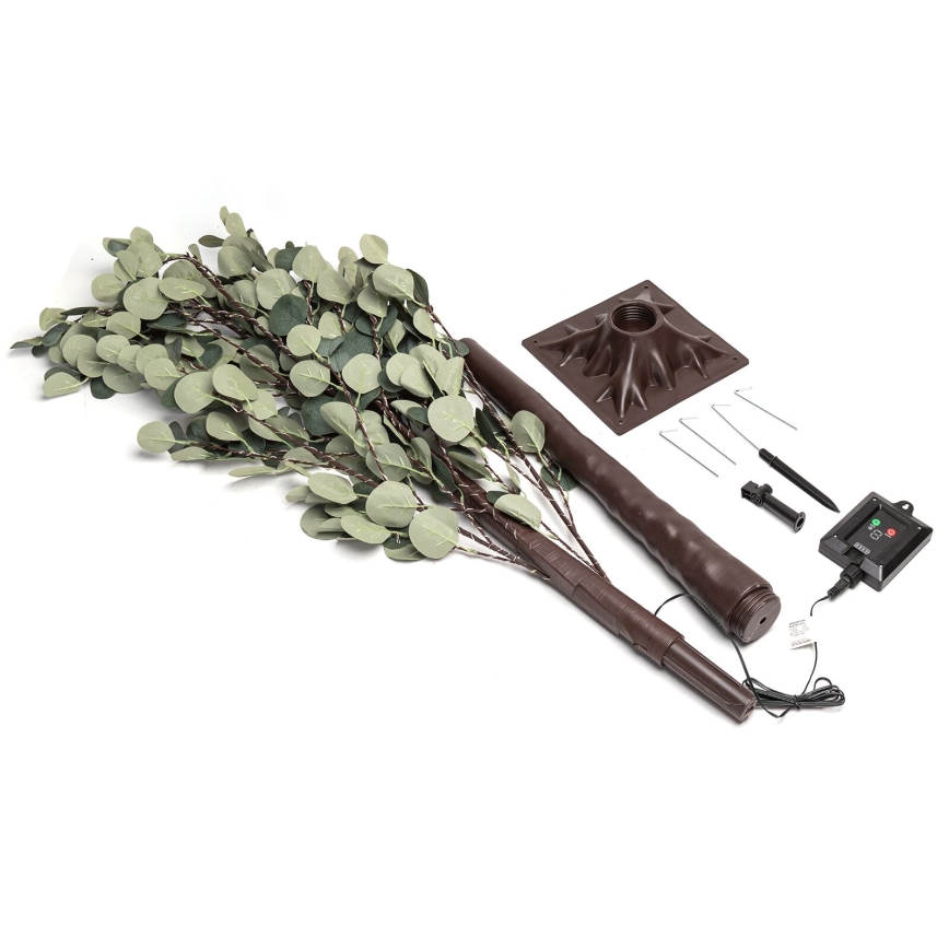 Aigostar - LED сонячна декоративна лампа 210xLED/3,5м IP65 300 мАг тепле біле світло евкаліпт