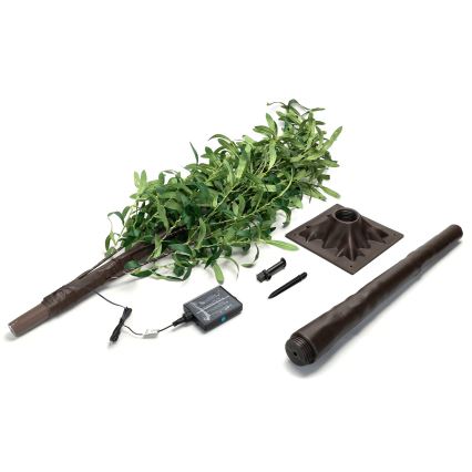 Aigostar - LED сонячна декоративна лампа 285xLED/3,8м IP65 1200 мАг тепле біле оливкове