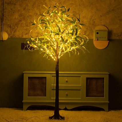 Aigostar - LED сонячна декоративна лампа 285xLED/3,8м IP65 1200 мАг тепле біле оливкове