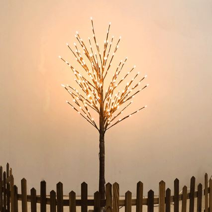 Aigostar - LED сонячна декоративна лампа 24xLED/2,6м IP65 300 мАг тепле біле світло, дерево
