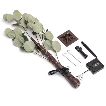 Aigostar - LED сонячна декоративна лампа 30xLED/2,6м IP65 300 мАг тепле біле світло евкаліпт