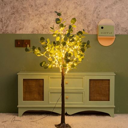 Aigostar - LED сонячна декоративна лампа 30xLED/2,6м IP65 300 мАг тепле біле світло евкаліпт