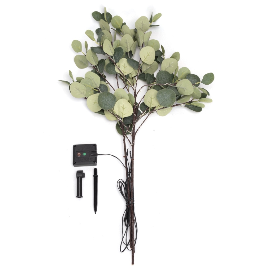 Aigostar - LED сонячна декоративна лампа 60xLED/3,5м IP65 300 мАг тепле біле світло евкаліпт