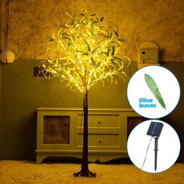 Aigostar - LED сонячна декоративна лампа 285xLED/3,8м IP65 1200 мАг тепле біле оливкове