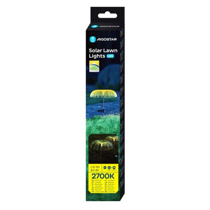 Aigostar - Світлодіодна сонячна декоративна лампа LED/0,03W/1,2V 70 см 300 мАг 2700K IP44