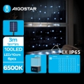 Aigostar - LED сонячна гірлянда 100xLED/8 функцій 4x1m 800 mAh IP65 холодний білий
