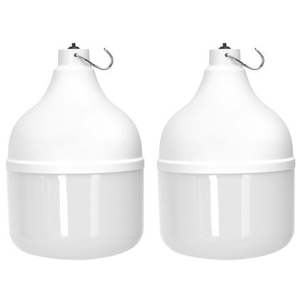 Aigostar - Сонячний LED-світильник 2xLED/70W/12V 12000 mAh 6500K IP65 діам. 12 см + пульт дистанційного керування