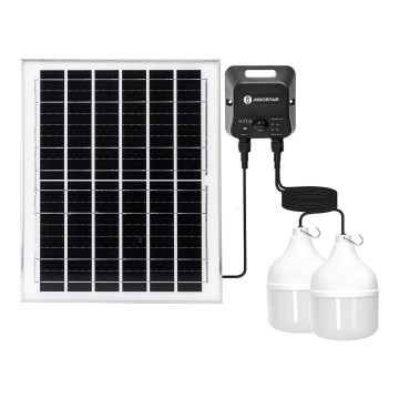 Aigostar - LED сонячна люстра з датчиком 2xLED/70W/12V 12000 mAh 6500K IP65 діаметр 12 см + дистанційне керування