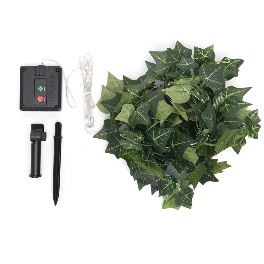 Aigostar - Світлодіодний сонячний гірлянд 70xLED/4x1м IP65 300 мАг тепле біле листя плюща