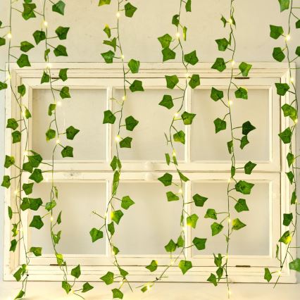 Aigostar - Світлодіодний сонячний гірлянд 70xLED/4x1м IP65 300 мАг тепле біле листя плюща