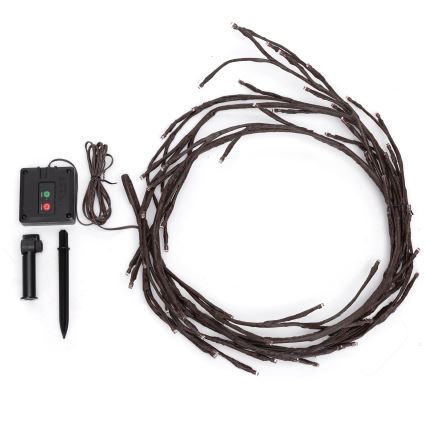 Aigostar - Світлодіодний сонячний гірлянд 72xLED/4м IP65 300 мАг тепле біле світло для гілок дерев