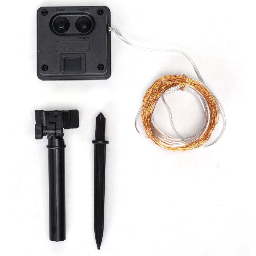 Aigostar - LED сонячний різдвяний гірлянд 100xLED/8 функцій 12м IP65 800 мАг холодний білий