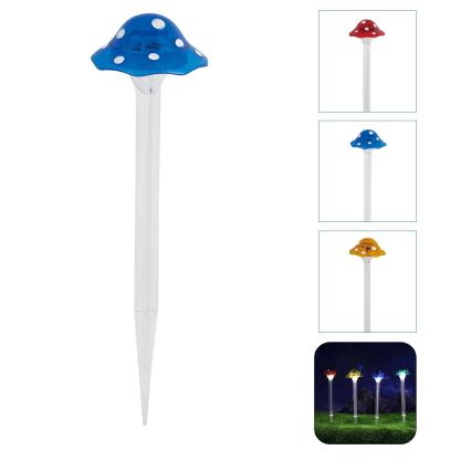 Aigostar - Світильник на сонячній батареї LED/0,006W/1,2V 100 mAh 2700K IP44 синій