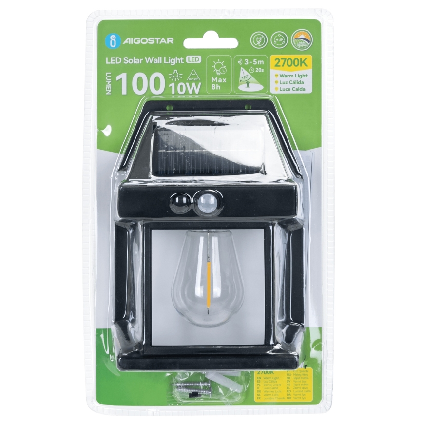 Aigostar - LED сонячний світильник LED/10W/3,7V 800 mAh IP65