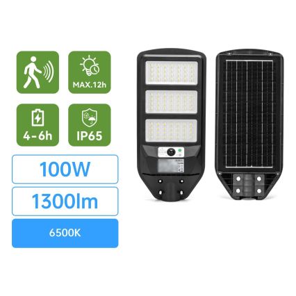 Aigostar - LED сонячний вуличний ліхтар з датчиком LED/100W/3,2V 2400mAh 6500K